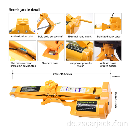 Elektrischer Autoheber Jack schnell mit Elektroschlüssel